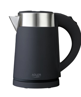 Tējkanna Adler | Kettle | AD 1372 | Electric | 800 W | 0.6 L | Plastic/Stainless steel | 360° rotational base | Black  Hover
