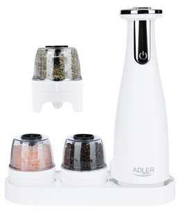  Adler | Electric Salt and pepper grinder | AD 4449w | Housing material ABS plastic | 7 W | Lithium | Matte White  Hover