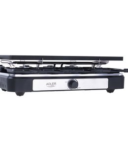  Adler | Raclette - electric grill | AD 6616 | Table | 1400 W | Black/Stainless steel  Hover