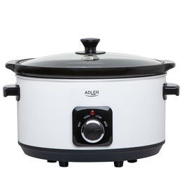 Multivāres katls Adler | Slow Cooker | AD 6413w | 290 W | 5.8 L | Number of programs 3 | White