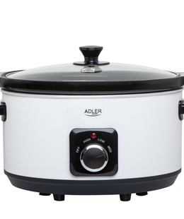 Multivāres katls Adler | Slow Cooker | AD 6413w | 290 W | 5.8 L | Number of programs 3 | White  Hover