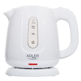 Tējkanna Adler Kettle | AD 1373 | Electric | 850 W | 1 L | Polypropylene | 360° rotational base | White