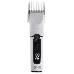  Adler | Hair Clipper with LCD Display | AD 2839 | Cordless | Number of length steps 6 | White/Black