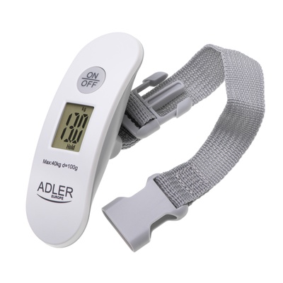 Svari Adler | Travel Luggage Scale | AD 8189 | Maximum weight (capacity) 40 kg | Accuracy 100 g | White