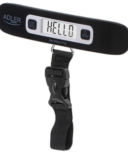 Svari Adler | Travel Luggage Scale | AD 8190 | Maximum weight (capacity) 50 kg | Accuracy 10 g | Black  Hover