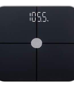 Svari Adler Smart Bathroom Scale | AD 8187 | Maximum weight (capacity) 180 kg | Accuracy 100 g | Body Mass Index (BMI) measuring | Black  Hover