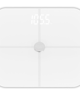 Svari Adler Smart Bathroom Scale | AD 8187 | Maximum weight (capacity) 180 kg | Accuracy 100 g | Body Mass Index (BMI) measuring | White  Hover