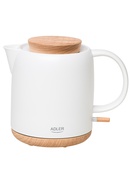 Tējkanna Adler Electric Kettle | AD 1304 | Electric | 1200 W | 1 L | Ceramic | 360° rotational base | White