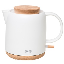 Tējkanna Adler Electric Kettle | AD 1304 | Electric | 1200 W | 1 L | Ceramic | 360° rotational base | White