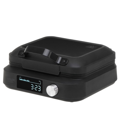  Adler Waffle Maker with LED Display | AD 3087 | 2200 W | Number of pastry 2 | Belgium | Black