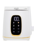 Adler Kettle with LED Display | AD 1305 | Electric | 2200 W | 1.7 L | Plastic | 360° rotational base | White/Gold Hover