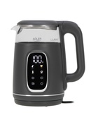 Adler Kettle with LED Display | AD 1305 | Electric | 2200 W | 1.7 L | Plastic | 360° rotational base | Grey