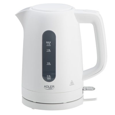 Tējkanna Adler Kettle | AD 1379w | Electric | 2200 W | 1.7 L | Polypropylene | 360° rotational base | White
