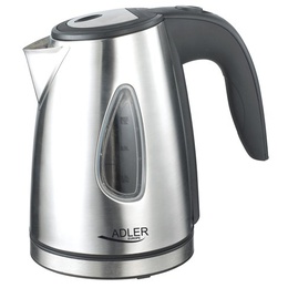 Tējkanna Adler | Kettle | AD 1203 | Standard | 1630 W | 1 L | Stainless steel | 360° rotational base | Stainless steel