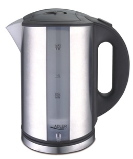 Tējkanna Adler | Kettle | AD 1216 | Standard | 2000 W | 1.7 L | Stainless steel | 360° rotational base  Hover