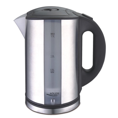 Tējkanna Adler | Kettle | AD 1216 | Standard | 2000 W | 1.7 L | Stainless steel | 360° rotational base