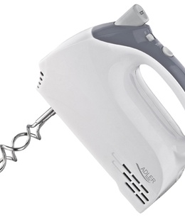 Mikseris Adler | Mixer | AD 4201 g | Hand Mixer | 300 W | Number of speeds 5 | Turbo mode | White  Hover