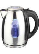 Tējkanna Adler | Kettle | AD 1223 | Standard | 2200 W | 1.7 L | Stainless steel | 360° rotational base | Stainless steel