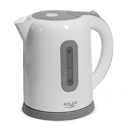 Tējkanna Adler | Kettles | AD 1234 | Standard kettle | 2200 W | 1.7 L | Plastic | 360° rotational base | White