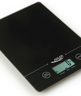 Svari Adler | Kitchen scales | Adler AD 3138 | Maximum weight (capacity) 5 kg | Graduation 1 g | Display type LCD | Black  Hover