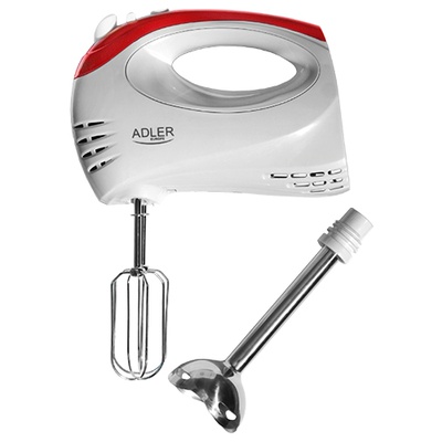Mikseris Adler | Mixer | AD 4212 | Hand Mixer | 300 W | Number of speeds 5 | Turbo mode | White