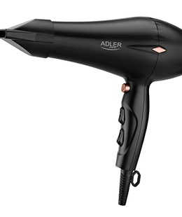 Fēns Adler | Hair Dryer | AD 2244 | 2000 W | Number of temperature settings 3 | Ionic function | Diffuser nozzle | Black  Hover