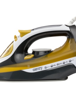  Camry | Iron | CR 5029 | Steam Iron | 2400 W | Continuous steam 40 g/min | Steam boost performance 70 g/min | White/Black/Gold  Hover