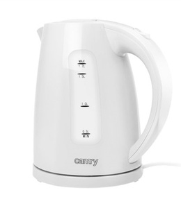Tējkanna Camry | Kettle | CR 1255 | Standard | 2200 W | 1.7 L | Plastic | 360° rotational base | White  Hover