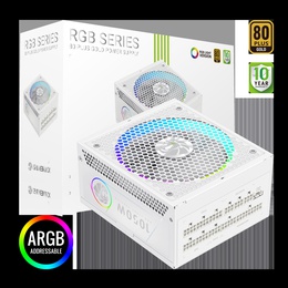  Gamemax PSU | RGB 1050G WH | 1050 W | Gold | Full Modular | White