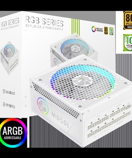  Gamemax PSU | RGB 1050G WH | 1050 W | Gold | Full Modular | White  Hover