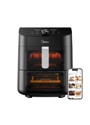  Midea Two Zone Airfryer | MAD1100DADK | Power 1850 W | Capacity 4.4/6.4 L | Rapid Air technology | Black