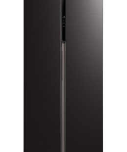  Midea Refrigerator | MDRS619FIE28 | Energy efficiency class E | Free standing | Side by side | Height 177.5 cm | No Frost system | Fridge net capacity 271 L | Freezer net capacity 189 L | Display | 41 dB | Black  Hover