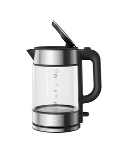 Tējkanna Xiaomi | Electric Glass Kettle EU | Electric | 2200 W | 1.7 L | Glass | 360° rotational base | Black/Stainless Steel  Hover