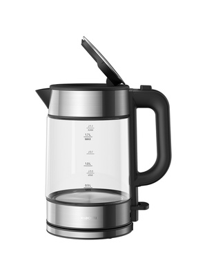 Tējkanna Xiaomi | Electric Glass Kettle EU | Electric | 2200 W | 1.7 L | Glass | 360° rotational base | Black/Stainless Steel  Hover