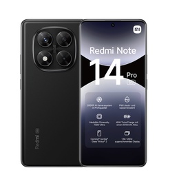 Telefons Xiaomi Redmi | Note 14 Pro | Midnight Black | 6.67  | AMOLED | 1220 x 2712 pixels | Mediatek | Internal RAM 8 GB | 256 GB | Dual SIM | 5G | Main camera resolution 50+8+2 MP | Secondary camera resolution 20 MP | Android | 14