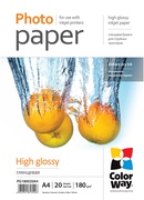  Photo Paper 20 pcs. | PG180020A4 | White | 180 g/m² | A4 | Glossy