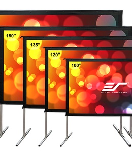 Elite Screens | Yard Master 2 Mobile Outdoor screen WV-Dual | OMS100H2-DUAL | Diagonal 100  | 16:9 | Viewable screen width (W) 222 cm  Hover
