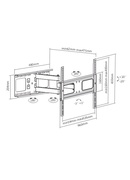  Sunne | Wall mount | 37-63-EA2 | Full motion | 37-70  | Maximum weight (capacity) 50 kg | Black Hover