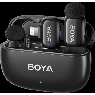 Austiņas Boya | Mini-15 Ultracompact 2.4GHz Wireless Microphone System with Lightning plug | Black