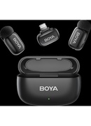 Austiņas Boya | Mini-15 Ultracompact 2.4GHz Wireless Microphone System with Lightning plug | Black Hover