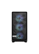 Fractal Design | Meshify 2 Lite RGB TG Light Tint | Side window | Black | E-ATX | Power supply included No | ATX Hover