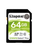  Kingston | Canvas Select Plus | UHS-I | 64 GB | SDXC | Flash memory class 10