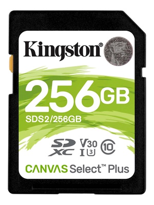  Kingston Canvas Select Plus - flash memory card - 256 GB - SDXC UHS-I | Kingston  Hover