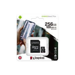 Kingston | Canvas Select Plus | UHS-I | 256 GB | MicroSDXC | Flash memory class 10 | SD Adapter