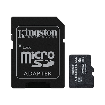  Kingston | UHS-I | 8 GB | microSDHC/SDXC Industrial Card | Flash memory class Class 10