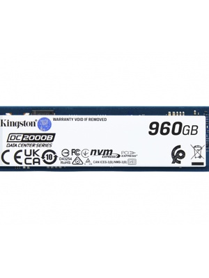  Kingston SSD | DC2000B | 960 GB | SSD form factor M.2 2280 | Solid-state drive interface PCIe NVMe Gen 4.0 (x4) | Read speed 7000 MB/s | Write speed 1300 MB/s  Hover