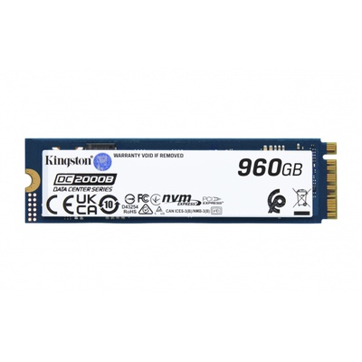  Kingston SSD | DC2000B | 960 GB | SSD form factor M.2 2280 | Solid-state drive interface PCIe NVMe Gen 4.0 (x4) | Read speed 7000 MB/s | Write speed 1300 MB/s