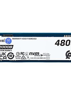  Kingston SSD | DC2000B | 480 GB | SSD form factor M.2 2280 | Solid-state drive interface PCIe NVMe Gen 4.0 (x4) | Read speed 7000 MB/s | Write speed 800 MB/s  Hover