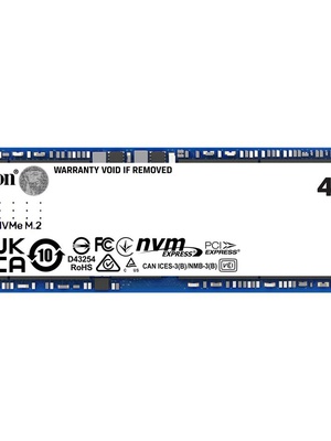  Kingston SSD | NV3 | 4000 GB | SSD form factor M.2 2280 | Solid-state drive interface PCIe 4.0 x4 NVMe | Read speed 6000 MB/s | Write speed 5000 MB/s  Hover