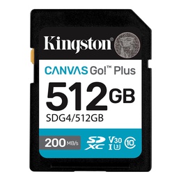  Kingston | Canvas Go! Plus | 512 GB | SD | Flash memory class Class 10